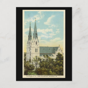 Postal Antigua postal, catedral, Savannah, Georgia