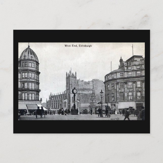 Postal Antigua postal, Edimburgo, West End (Anverso)