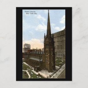 Postal Antigua postal, Iglesia de la Trinidad, Nueva York