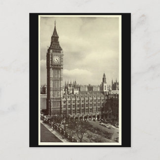 Postal Antigua postal, Londres, Big Ben y el Parlamento