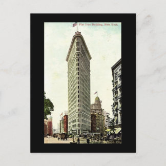 Postal Antigua postal, Nueva York, edificio de hierro pla