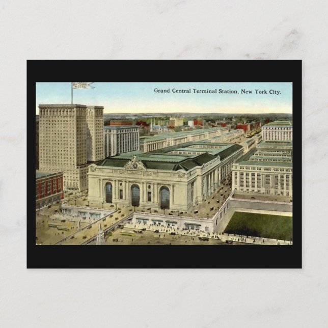 Postal Antigua postal, Nueva York, Grand Central Station (Anverso)