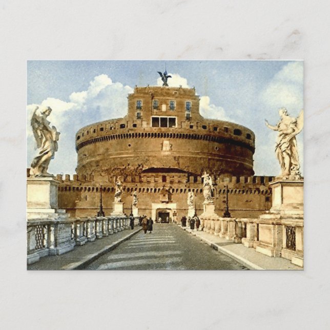 Postal Antigua postal, Roma, Castel Sant'Angelo (Anverso)