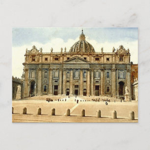 Postal Antigua postal, Roma, San Pedro y el Vaticano