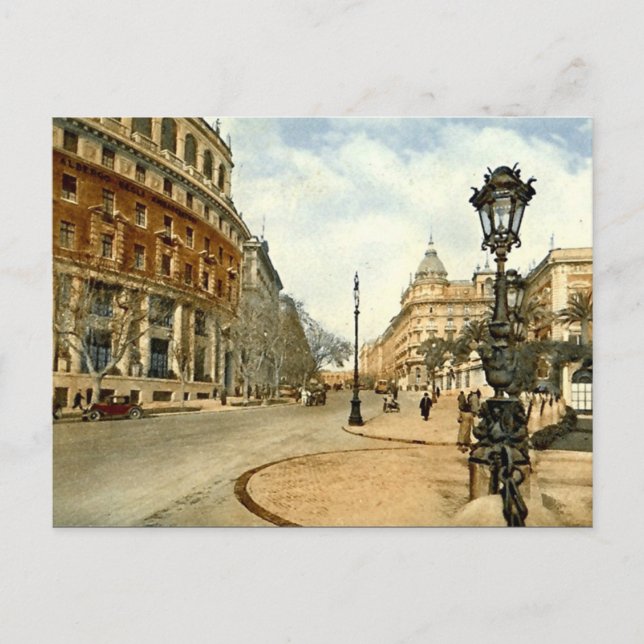 Postal Antigua postal, Roma, Via Vittorio Veneto (Anverso)