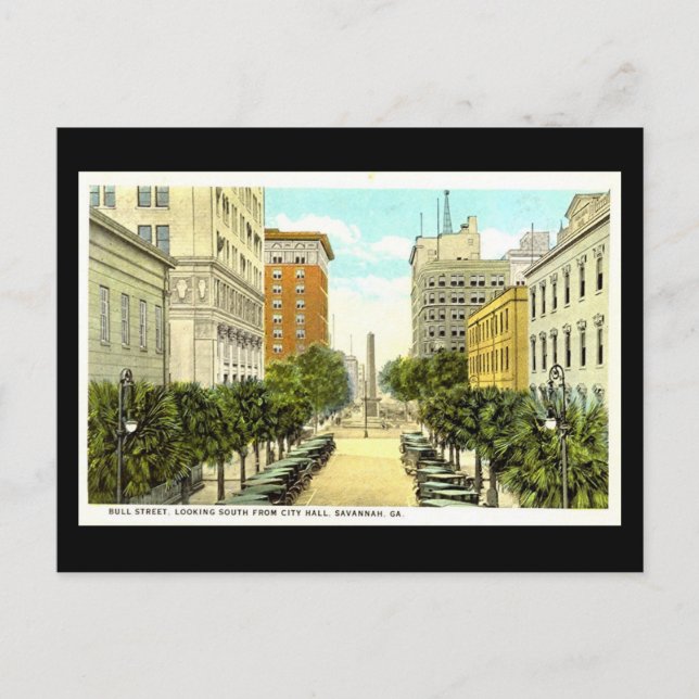 Postal Antigua postal, Savannah, Georgia (Anverso)