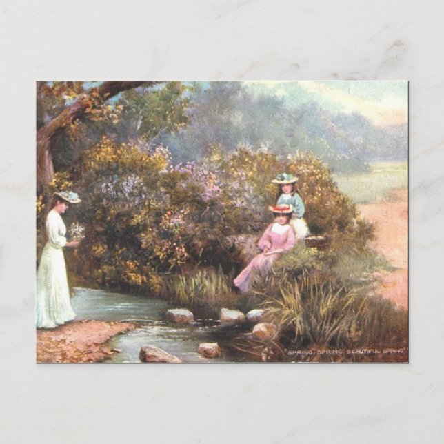 Postal antigua - Primavera (Anverso)