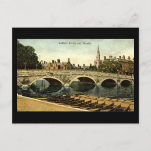Postal antigua, puente Bedford 1936