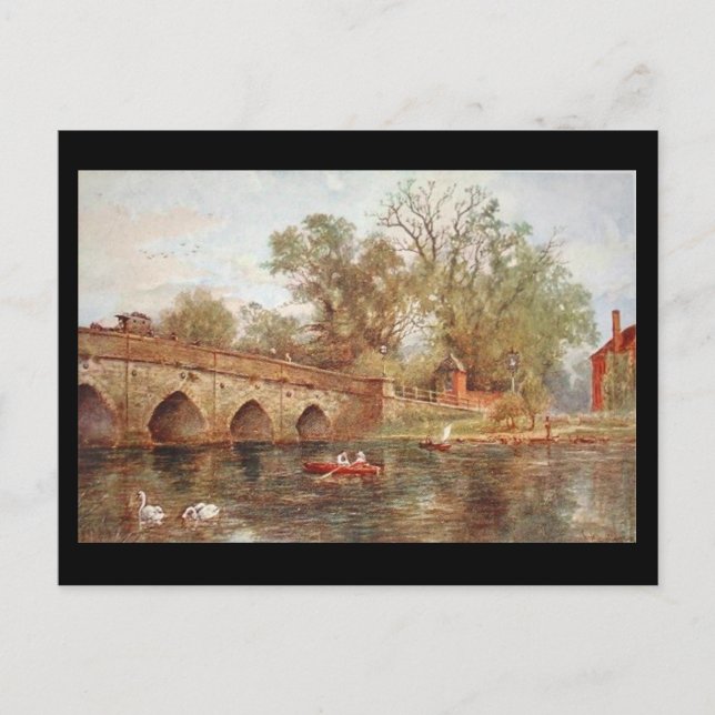 Postal antigua - Puente Clopton, Stratford-upon-Av (Anverso)