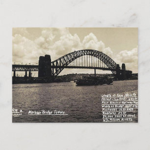Postal antigua - Puente del puerto de Sydney