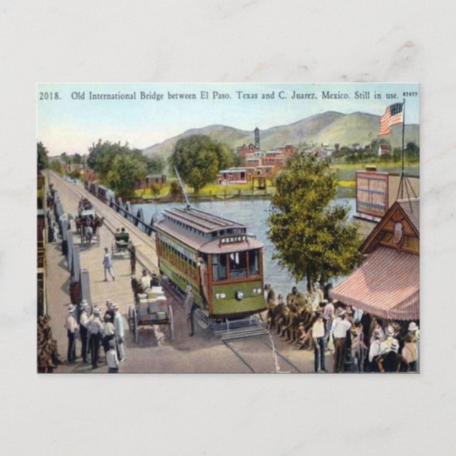 Postal antigua - Puente internacional EE.UU.-Méxic (Anverso)