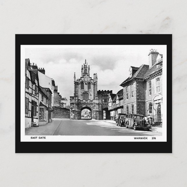 Postal antigua, Puerta Este, Warwick (Anverso)