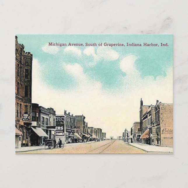 Postal antigua - puerto de Indiana, Indiana, Estad (Anverso)