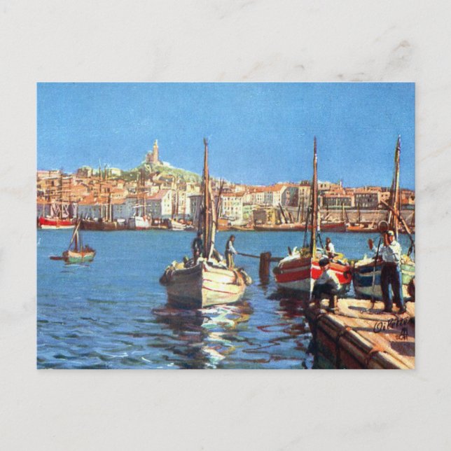 Postal antigua - Puerto Vieux, Marsella (Anverso)