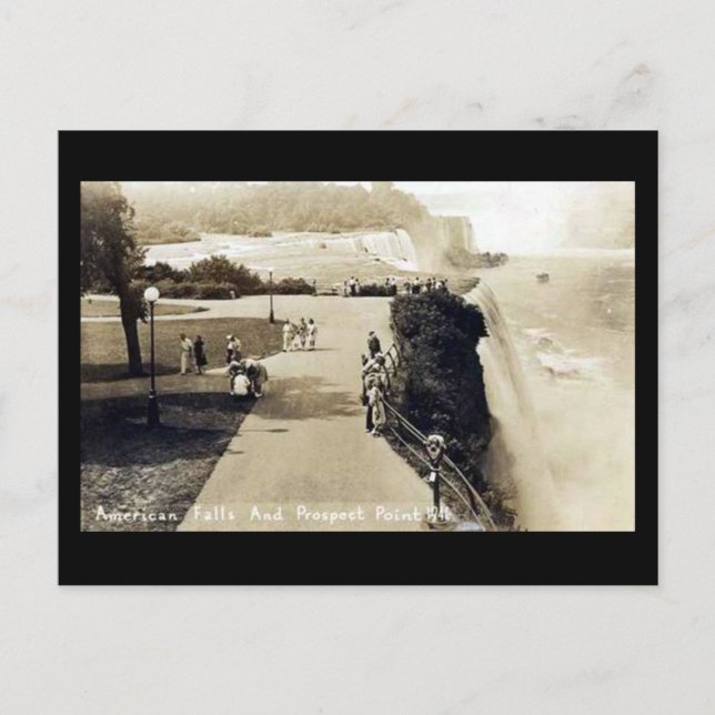 Postal antigua - Punto probable, Cataratas del Niá (Anverso)