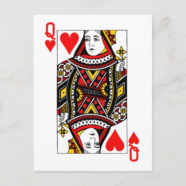 Postal Antigua Reina del Corazón (Anverso)