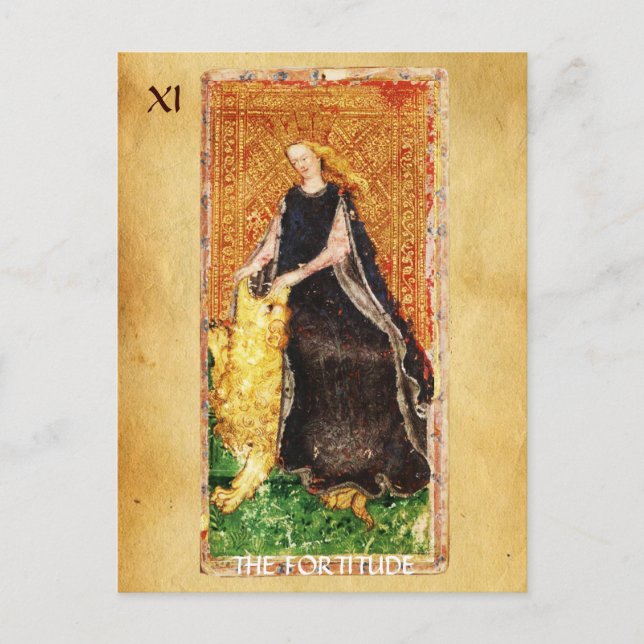 POSTAL ANTIGUA RENAISSANCE TAROS DE FORTITUD- FORTALECIMI (Anverso)