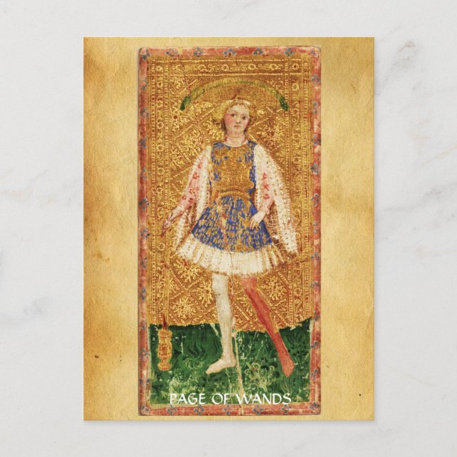 POSTAL ANTIGUA RENAISSANCE TAROTS / PÁGINA DE LAS MUERTES (Anverso)