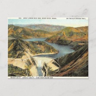 Postal antigua - Represa Arrow Rock Dam, Idaho