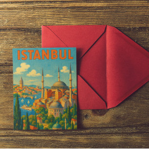 Postal Antigua Retro Estambul Turquía Santa Sofía
