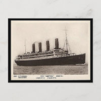 Postal antigua - RMS Aquitania