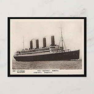 Postal antigua - RMS Aquitania
