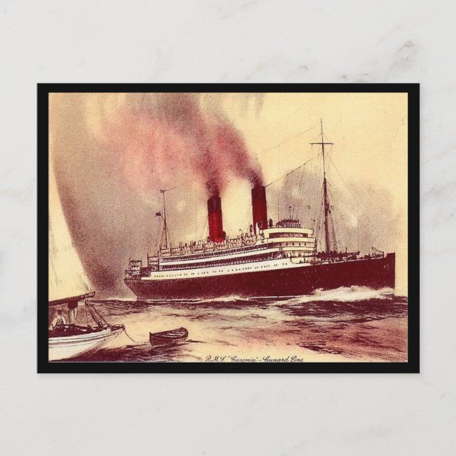 Postal antigua - RMS Caronia, Cunard Line (Anverso)
