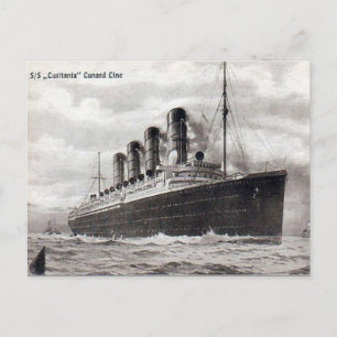 Postal antigua - RMS Lusitania
