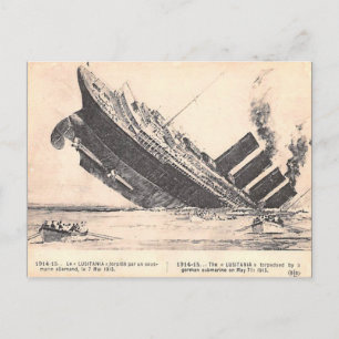 Postal antigua - RMS Lusitania