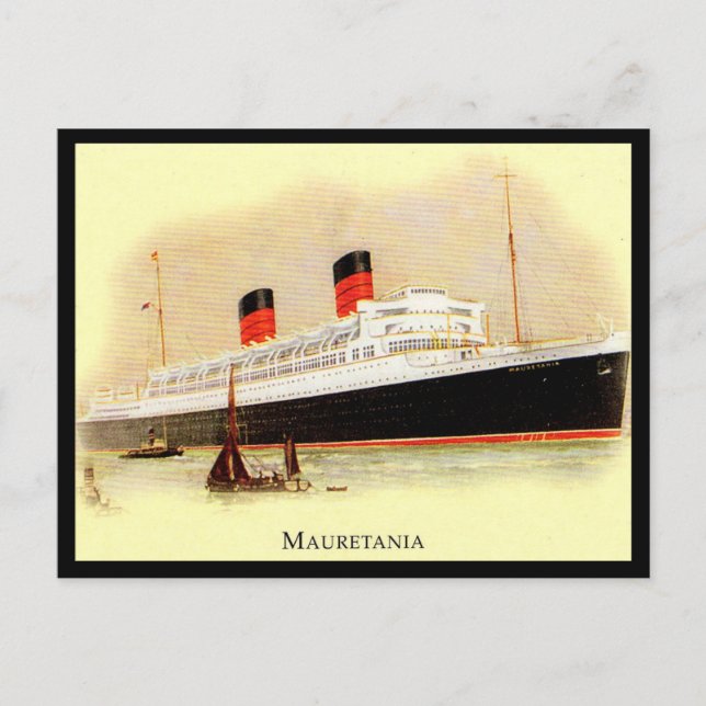 Postal antigua - RMS Mauretania (Anverso)