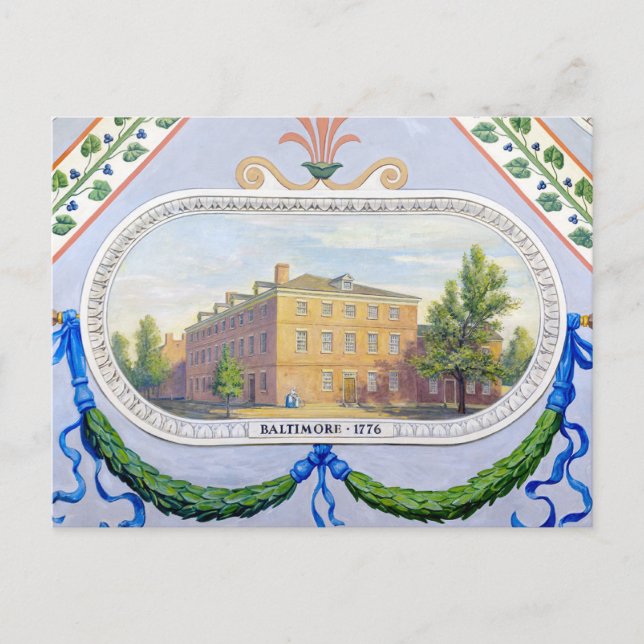 Postal Antigua sala de congresos en Baltimore Maryland (Anverso)