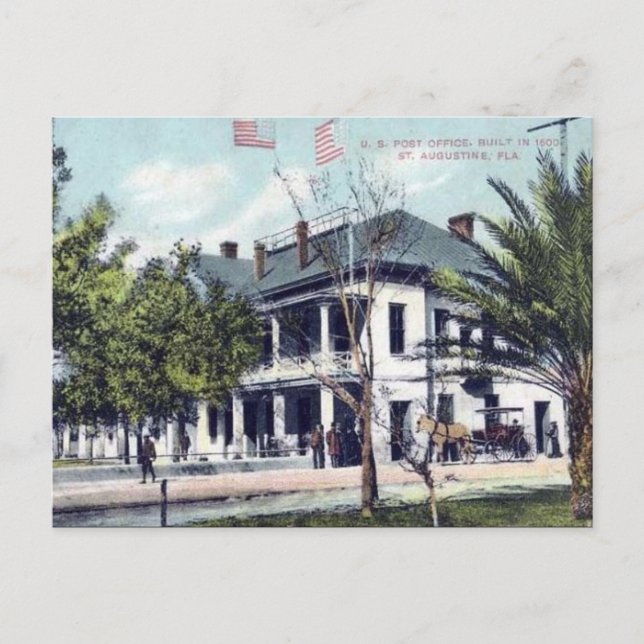 Postal antigua - San Agustín, Florida (Anverso)