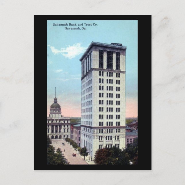 Postal antigua - Savannah Bank and Trust Co (Anverso)