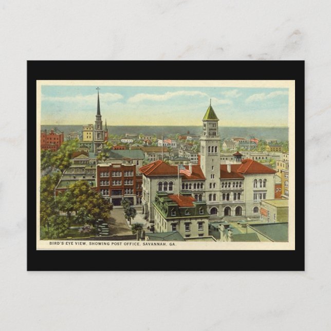 Postal antigua, Savannah, Georgia, EE. UU. (Anverso)