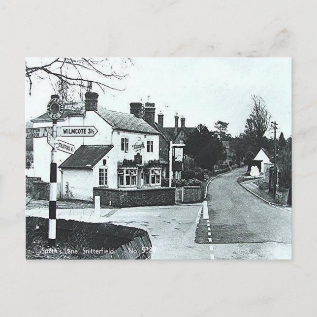 Postal antigua - Snitterfield, Warwickshire (Anverso)