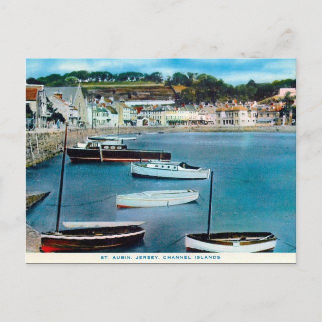 Postal antigua - St Aubin, Jersey, Islas del Canal (Anverso)
