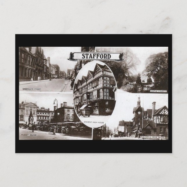 Postal antigua - Stafford, Inglaterra (Anverso)