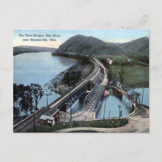 Postal antigua - Steubenville, Ohio (Anverso)