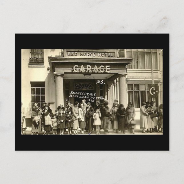 Postal antigua, Stratford-upon-Avon 1936 (Anverso)
