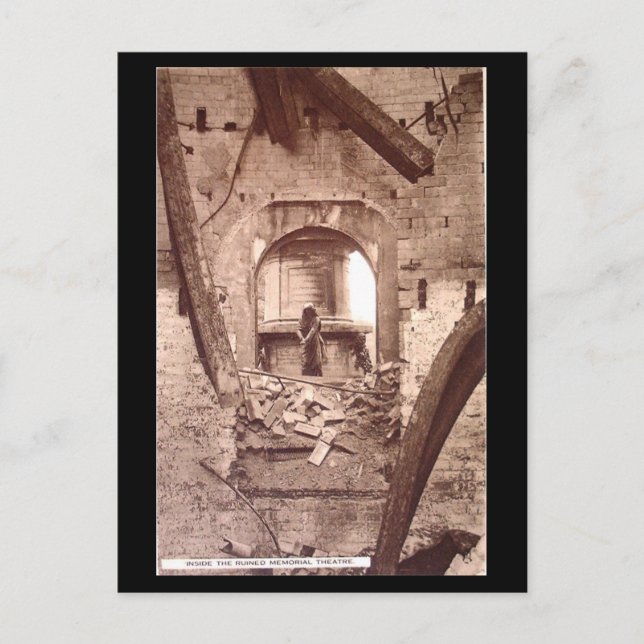 Postal antigua - Stratford-upon-Avon, ruinas de ag (Anverso)