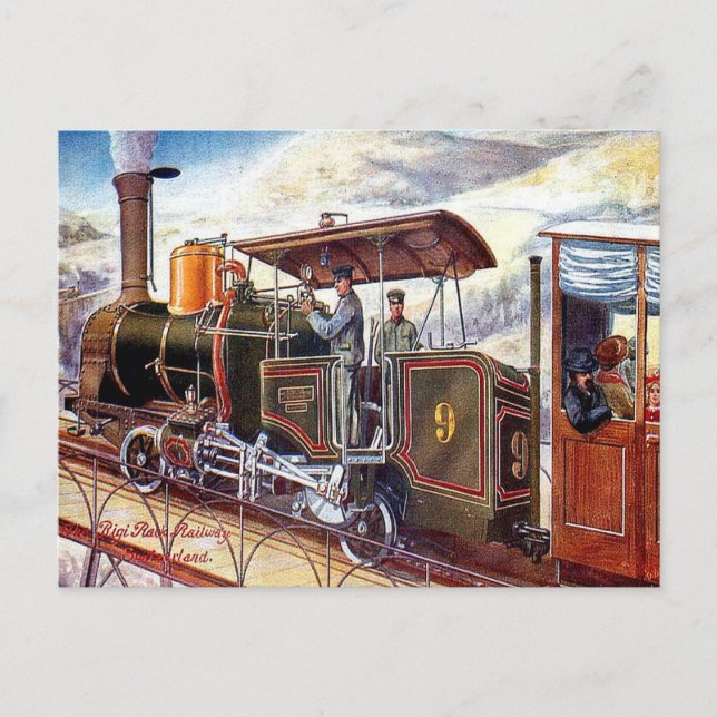 Postal antigua - Suiza, Rigi Rack Railtrain (Anverso)