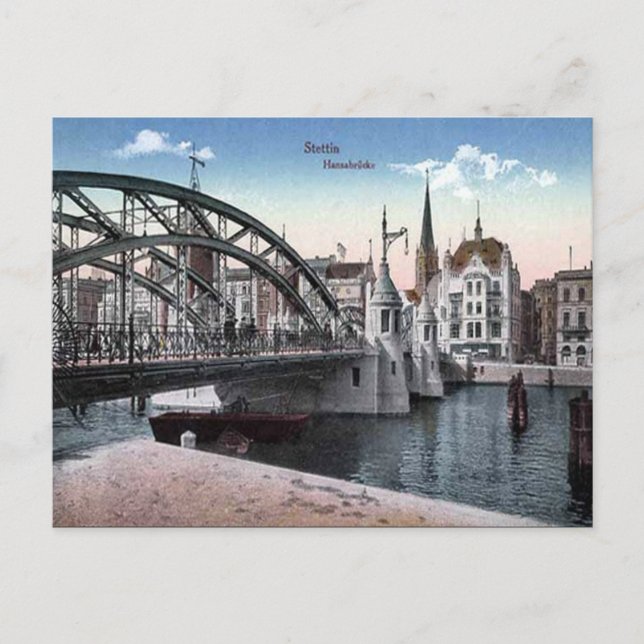 Postal antigua - Szczecin/Stettin, Polonia (Anverso)