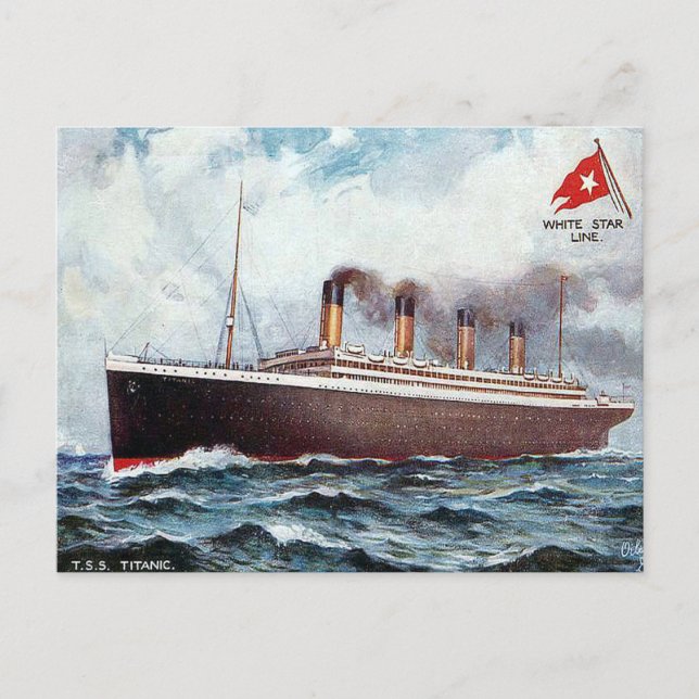 Postal antigua - T S Titanic (Anverso)
