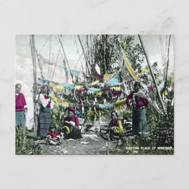 Postal antigua - Tíbet (Anverso)