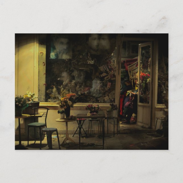 Postal Antigua tienda de curiosidad de París (Anverso)