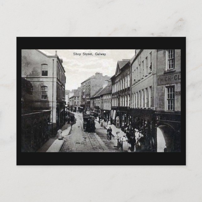 Postal antigua - Tienda St, Galway, Irlanda (Anverso)