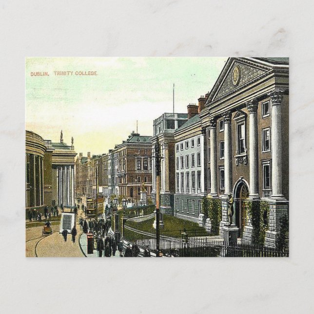 Postal antigua - Trinity College, Dublín (Anverso)