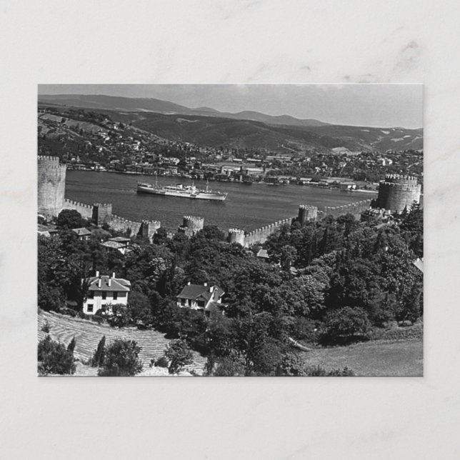 Postal Antigua Turquía Fortaleza del Bósforo de Estambul (Anverso)