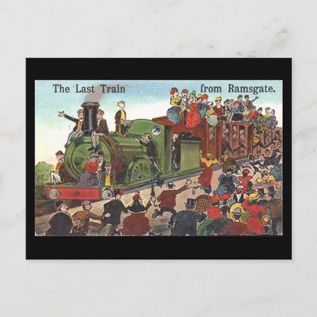 Postal antigua - Último tren desde Ramsgate (Anverso)
