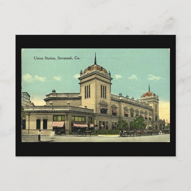 Postal antigua, Union Station, Savannah, Georgia (Anverso)